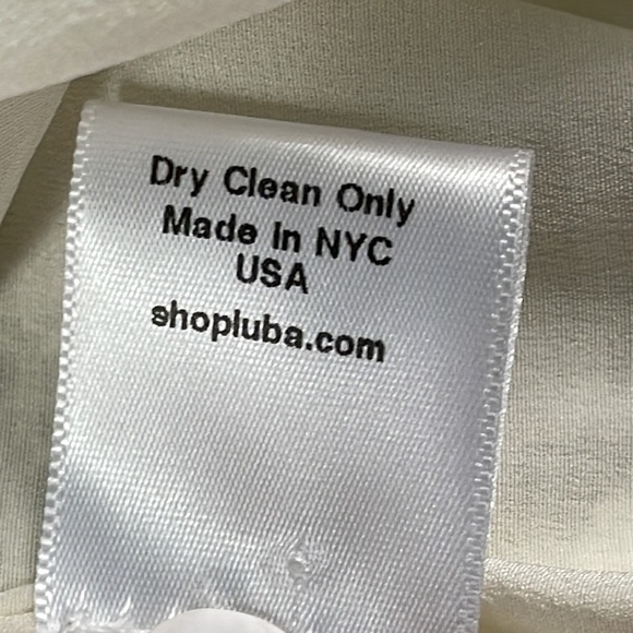 Luba by Hannah Payne Mesh Lace Peplum Babydoll Top Blouse Feminine Bridal White - Picture 13 of 13